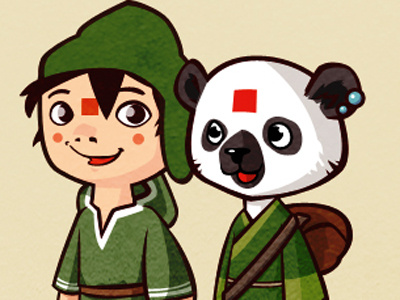 Yuko animal boy character design doodle game illustration