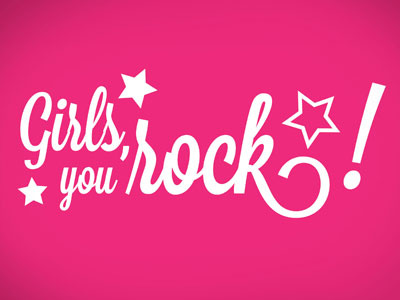 Girls,you rock! association girly logo