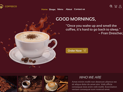 COFFEE SHOP LANDING PAGE