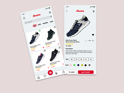 Bata Online Store design ui ux