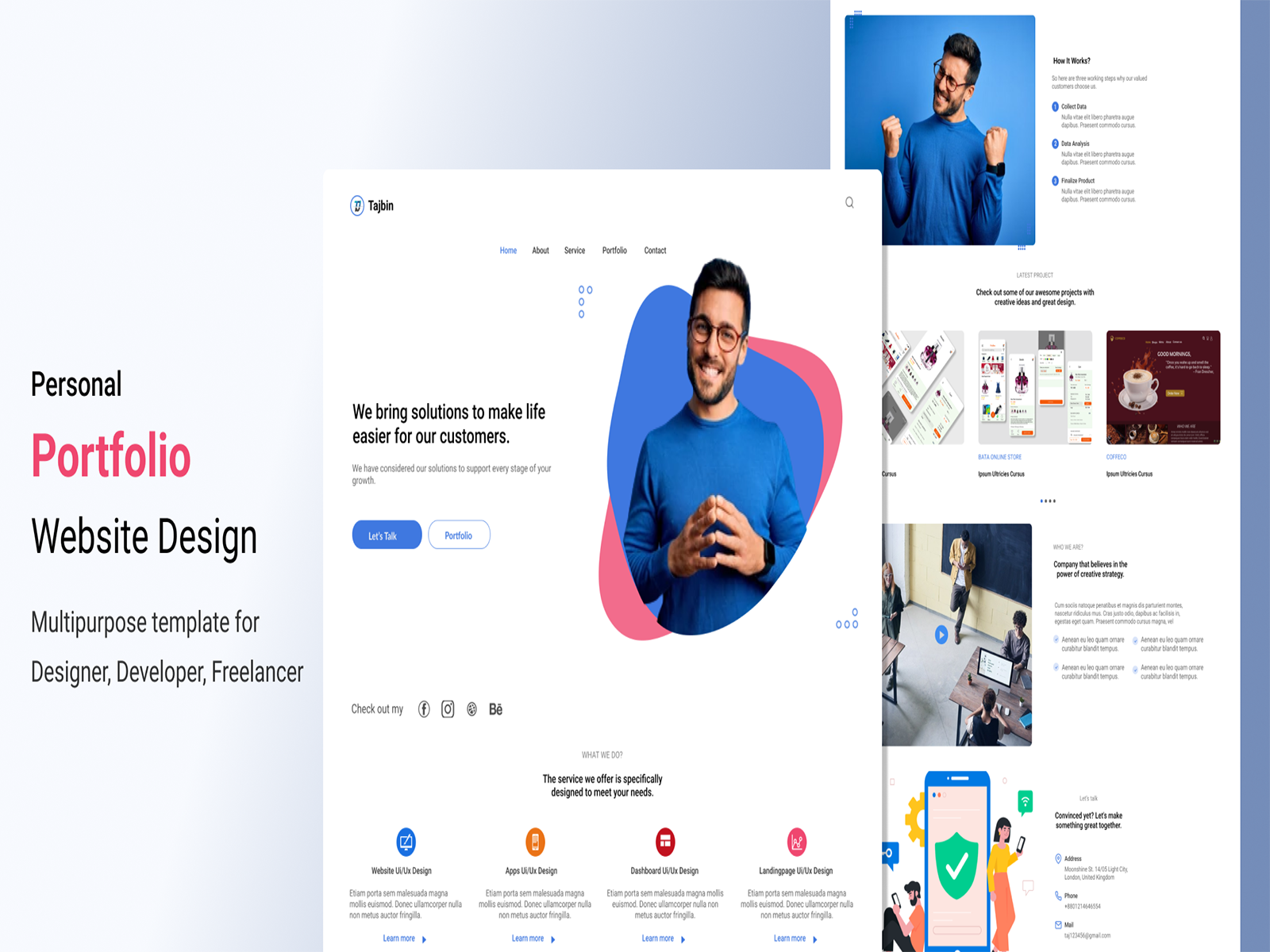 Personal Portfolio Website by Md.Tasbin Khair on Dribbble