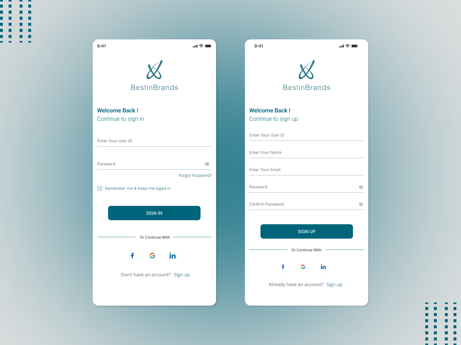 Sign in & Sign Up Page by Md.Tasbin Khair on Dribbble
