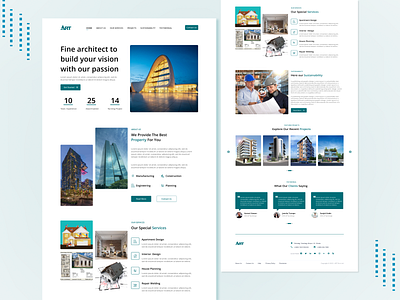 Architectural firm website Landing Page architectural website architecture home page design landing page design landingpage real estate real estate landing page real estate website ui ux website