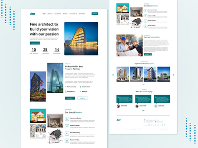 Architectural firm website Landing Page