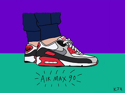 Airmax90 airmax airmax90 black draw grey illustration nike pink sketch sneakers swoosh