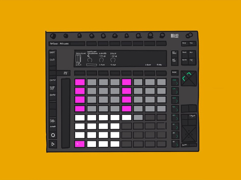 Ableton Push sound design midi drum rack drums sequencing graphic design illustration edm musicproduction beats push ableton