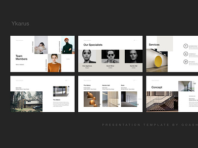 Y K A R U S brand branding creative creativemarket keynote layout minimal minimalistic presentation slide