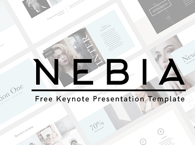 Nebia Free Keynote Presentation Template brand branding creative design free freebie freelancer keynote layout minimal presentation slide