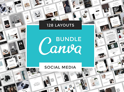 CANVA Bundle Social Media brand branding bundle canva canvatemplate instagram layout logo minimal pinterest social social network socialmedia template