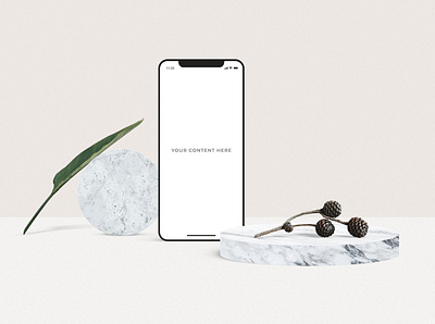 Minimal Scene Creator brand creator device layout marble minimal mockup phone phone app plant presentation realistic scene scene creator showcase ui ux