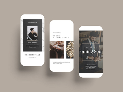 Luxury Canva Social Media Pack app brand branding canva device instagram layout minimal phone presentation socialmedia template ux