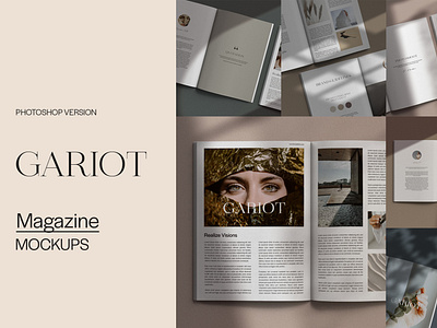 Download Gariot Magazine Mockups By Goashape On Dribbble