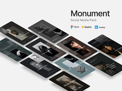 Monument Social Media Pack for Figma and Sketch