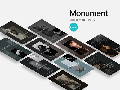 Monument Canva Social Media Pack blog brand branding canva canva template creative instagram stories layout pinterest post presentation social media design social network socialmedia unique