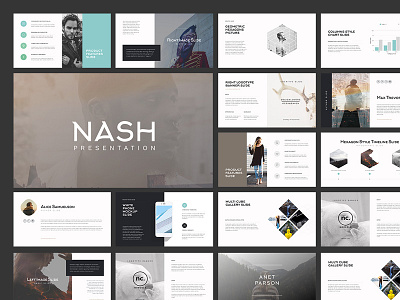 NASH creative design flat keynote layout logo powerpoint presentation slideshow unique web