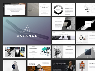 BALANCE design flat keynote layout logo minimal minimalistic modern photography powerpoint presentation slide