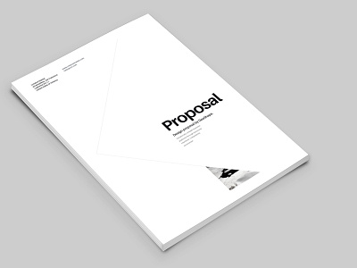 Minimalist Proposal a4 black white creative document keynote minimal presentation print proposal slide stationery