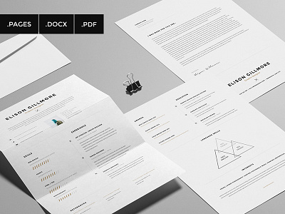 Resume | CV 3 Page A4/US Template a4 cv document docx mac pages print resume template us win word
