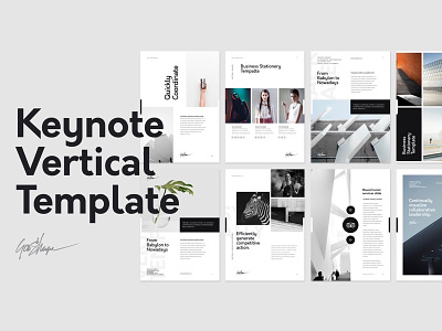 Keynote Vertical Template keynote layout minimal presentation print showcase slide ui vertical
