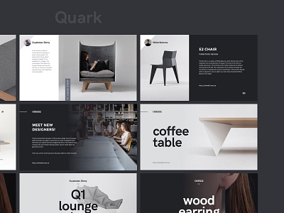 Quark brand creativemarket furniture keynote layout presentation product template typography