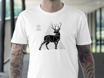 Geometric animal | Deer 1 animal geometric lined minimal monogram negative polygon symbol t shirt vector