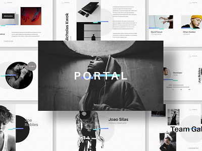 Portal Keynote Presentation Template brand deck keynote layout portfolio presentation showcase slide template