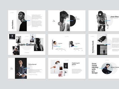 PORTAL Slides brand deck keynote layout logo minimal presentation shape slide template typography ui