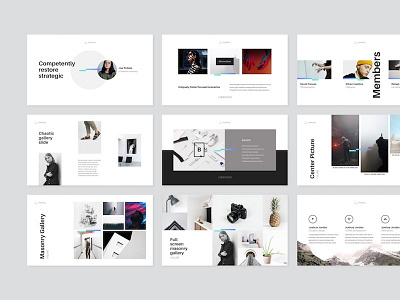 Portal layouts brand layout logo minimalistic modern presentation shape slide typography