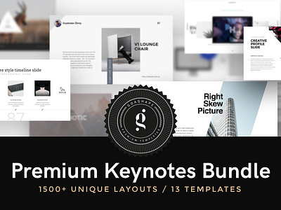 Premium Keynotes Bundle By Goashape brand branding bundle business creative keynote layout logo minimalistic presentation slide slide deck template ui