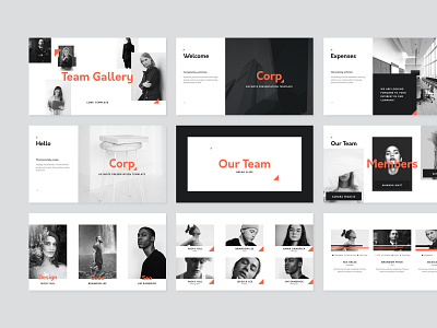 Corp Presentation Template brand creative design keynote layout minimal minimalistic modern presentation slide template