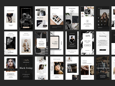 Luxury Instagram Stories blog blogger brand creative market instagram instagram post instagram stories layout luxurious luxury luxury brand minimal premium psd template social social media social media template socialmedia story template