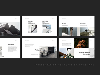 Ykarus Template architecture brand building creativemarket deck interactive keynote layout minimalistic presentation project slide template