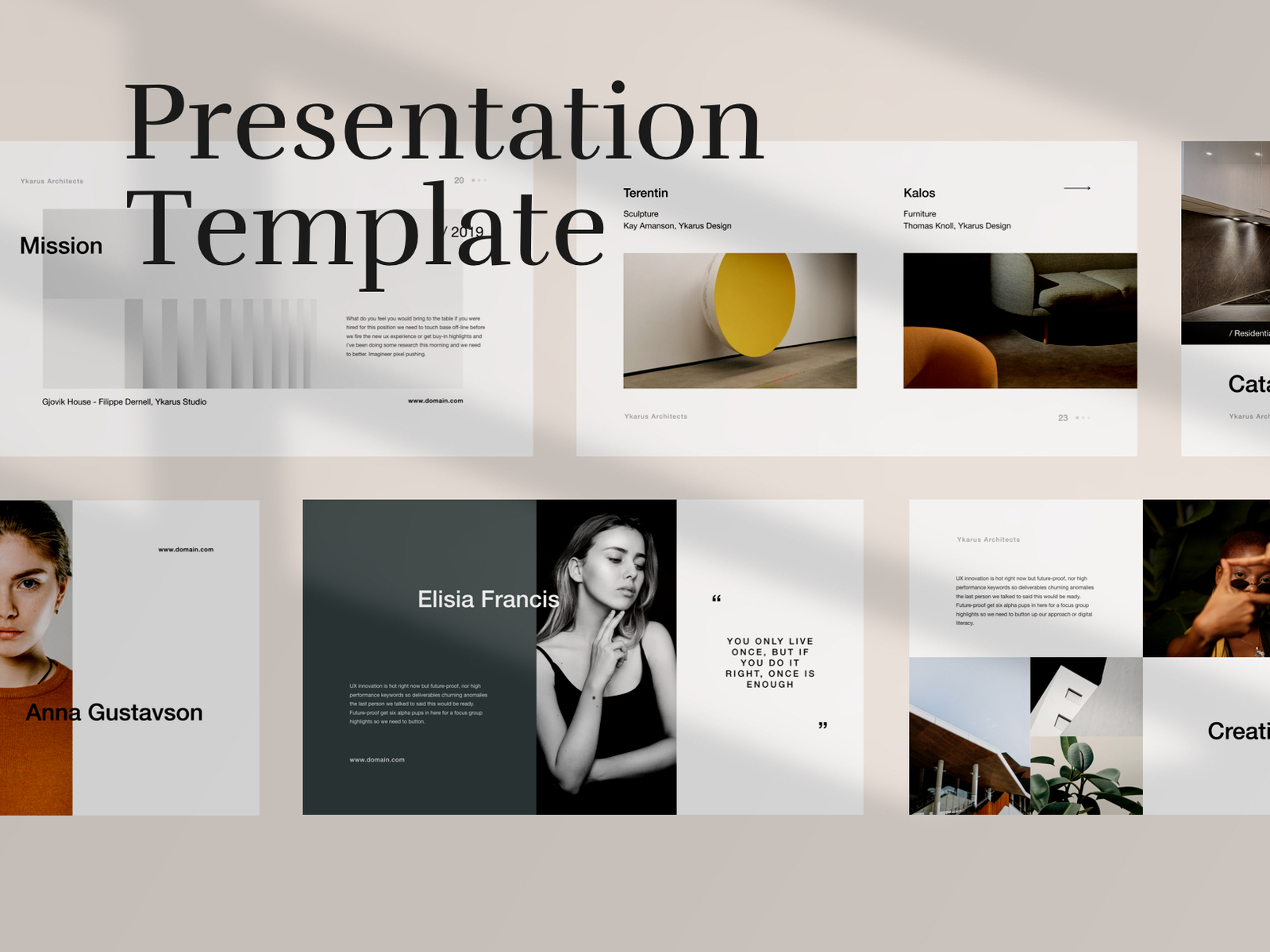 presentation template dribbble