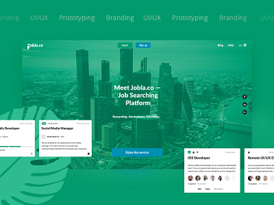 Jobla.co UI/UX and prototyping