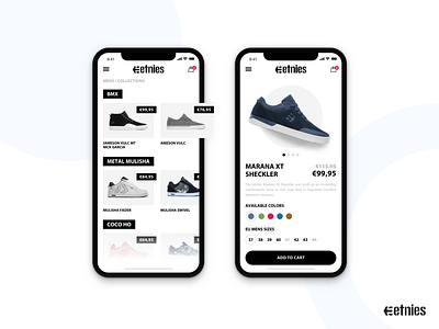 Etnies Redesign etniess iphonex shoe app shoes