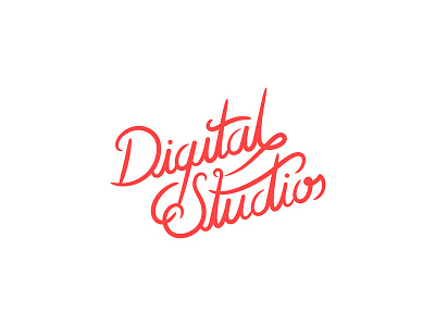 Digital Studios 1 cursive design lettering logo typography