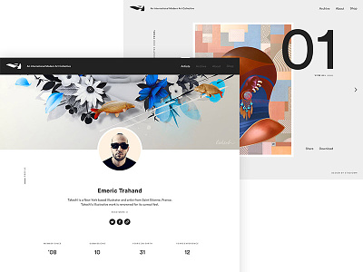 Depthcore Redesign art artist collective design digital page profile responsive ui ux web