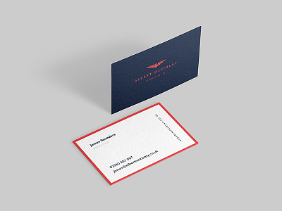 Albert McKinlay Associates Business Cards branding business cards eagle logo marque print wordmark