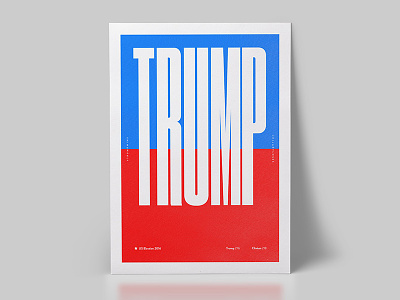 Trump Poster 2016 clinton election poster print trump typography