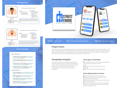 Street Foodie Case Study - Portfolio Project boat case study design portfolio project prototype ui ui design ux ux design ux research wireframming