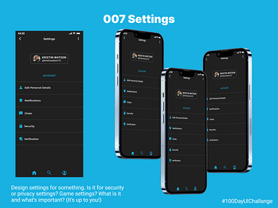 Settings -  UI Design