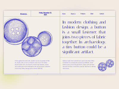 Landing of Buttons website design graphic design illustration typography ui