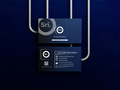 Modern Slim Business Card with Gradiental Look. best resume branding cards charity id cards design graphic design id cards illustration logo ui