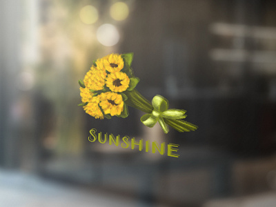 The logo on the window art branding design drawing flowers graphic design illustration logo logo design