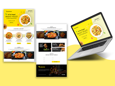 Good food Landing page design graphic design typography ui ux