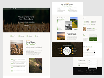 Farmland Homepage design landingpage ui ux