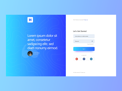 Login & Sign up page design loginpage