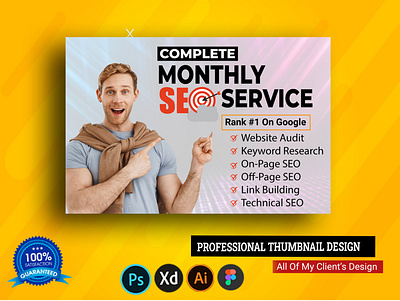 Professional Thumbnail Design ad design ads design advertising banners banner design download free graphic design illustration logo services social media post design thumbnail design ui