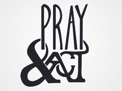 Pray & Act act hand drawn intertwine pray