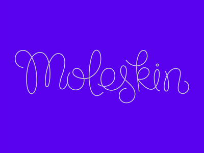 Moleskin lettering moleskine script typography